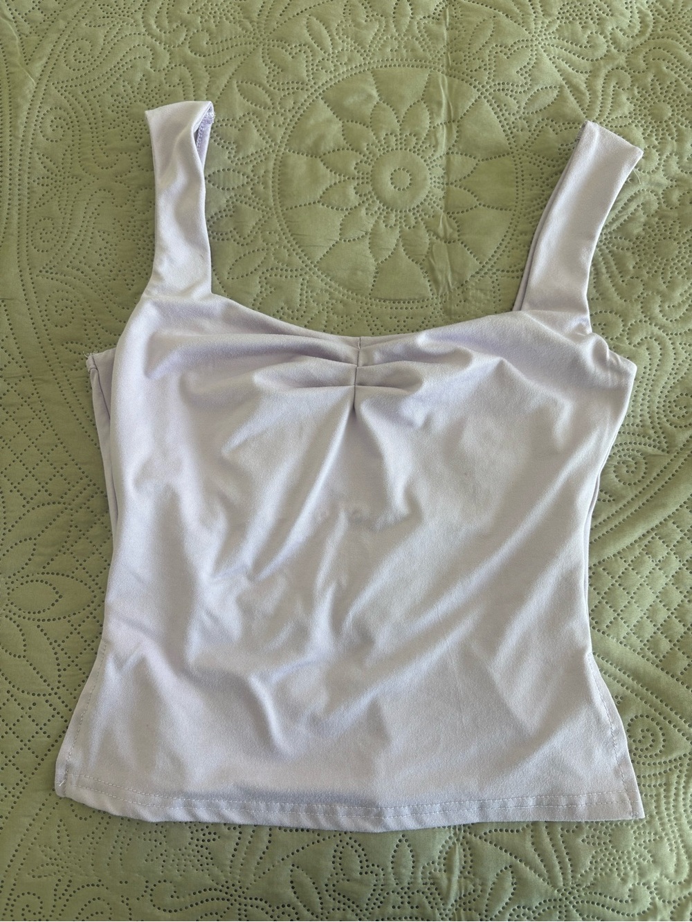 Women's Square Neck Tank Top in Light Lavender S